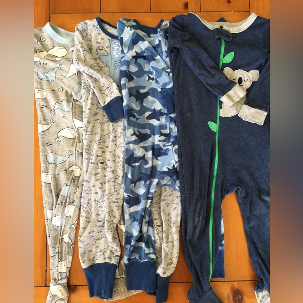 Bundle of zip up pajamas